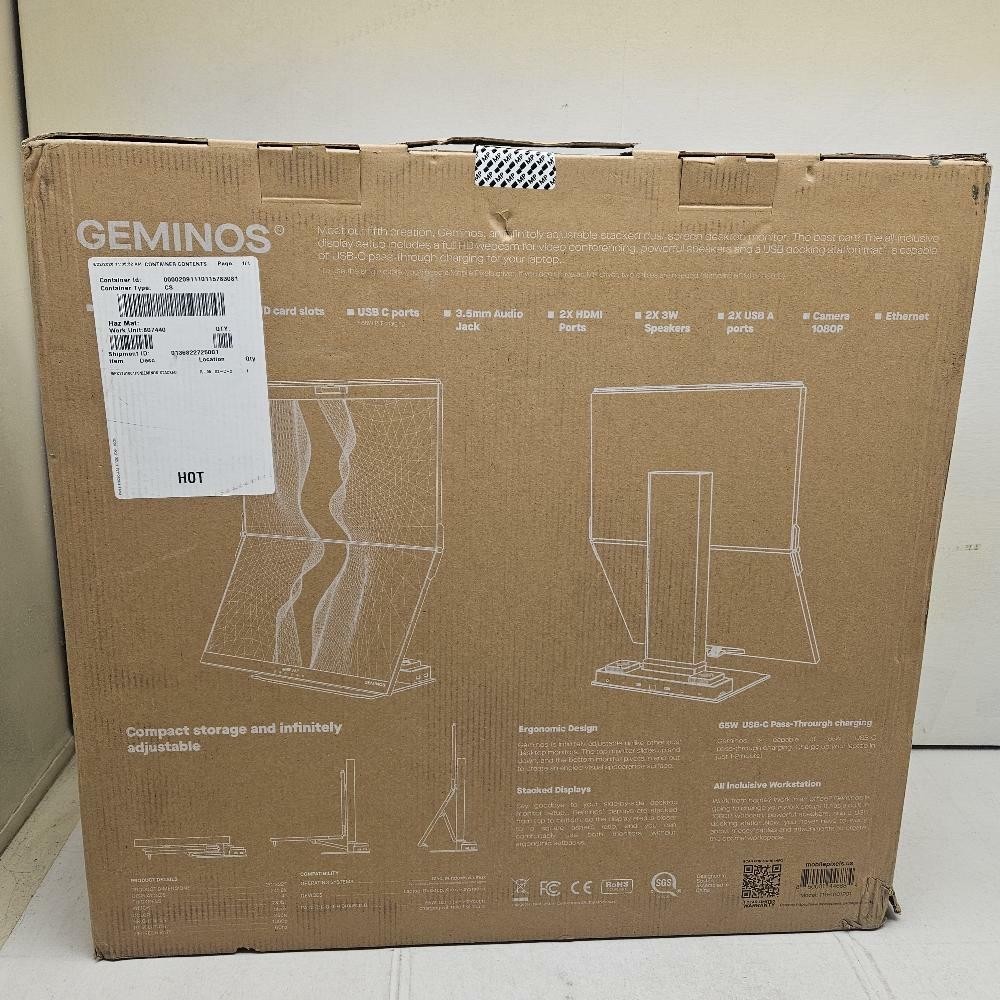 Mobile Pixel Geminos T Dual 24-inch Stacked Vertical Desktop Monitor