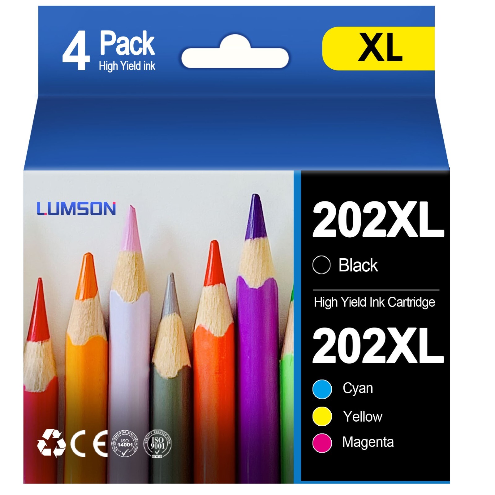 202XL Ink Replacement for Epson WF-2860 XP-5100 (4PK Black/Cyan/Magenta/Yellow)