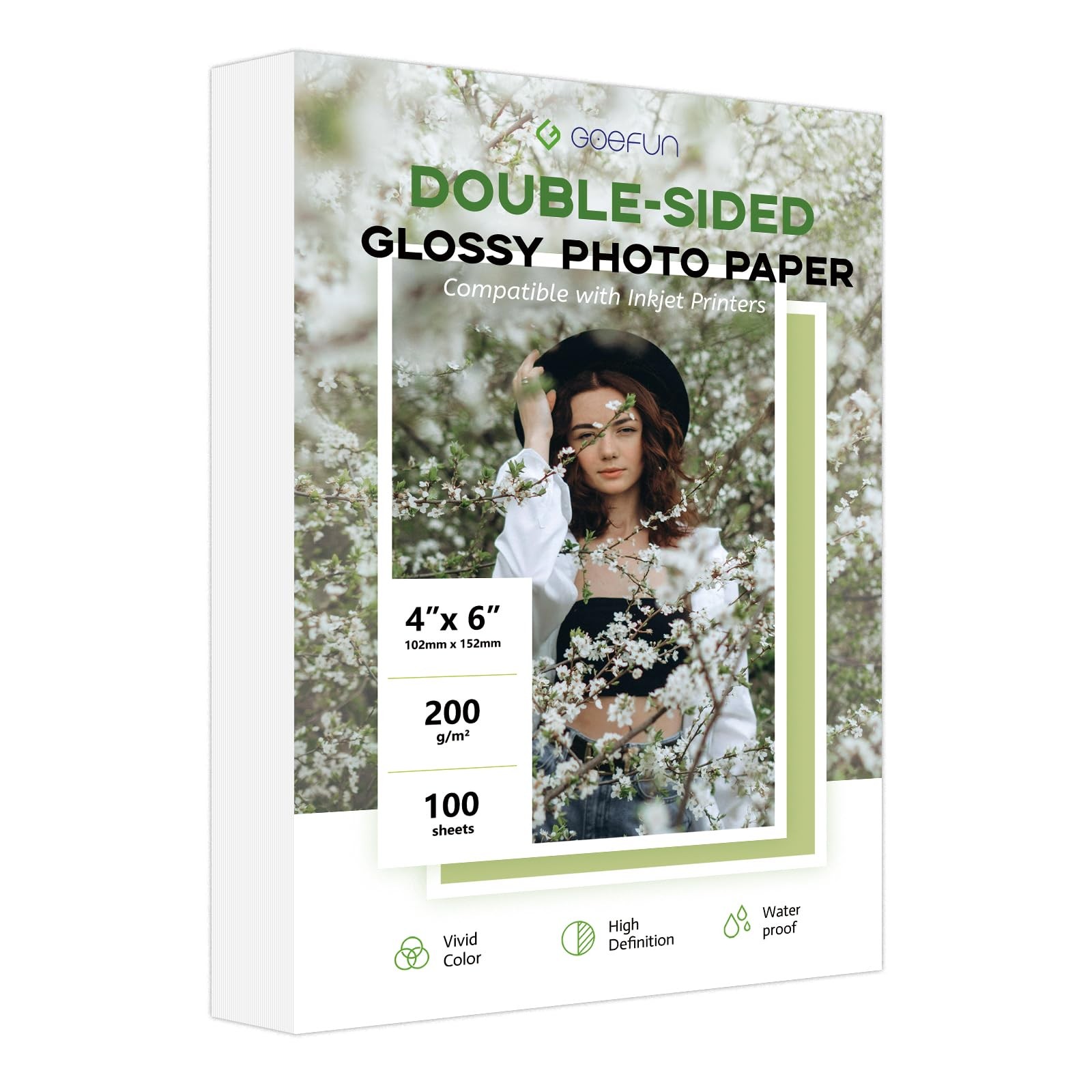 4x6 Photo Paper Double Sided Glossy, 200 GSM/54 LB Postcard Paper for Inkjet ...