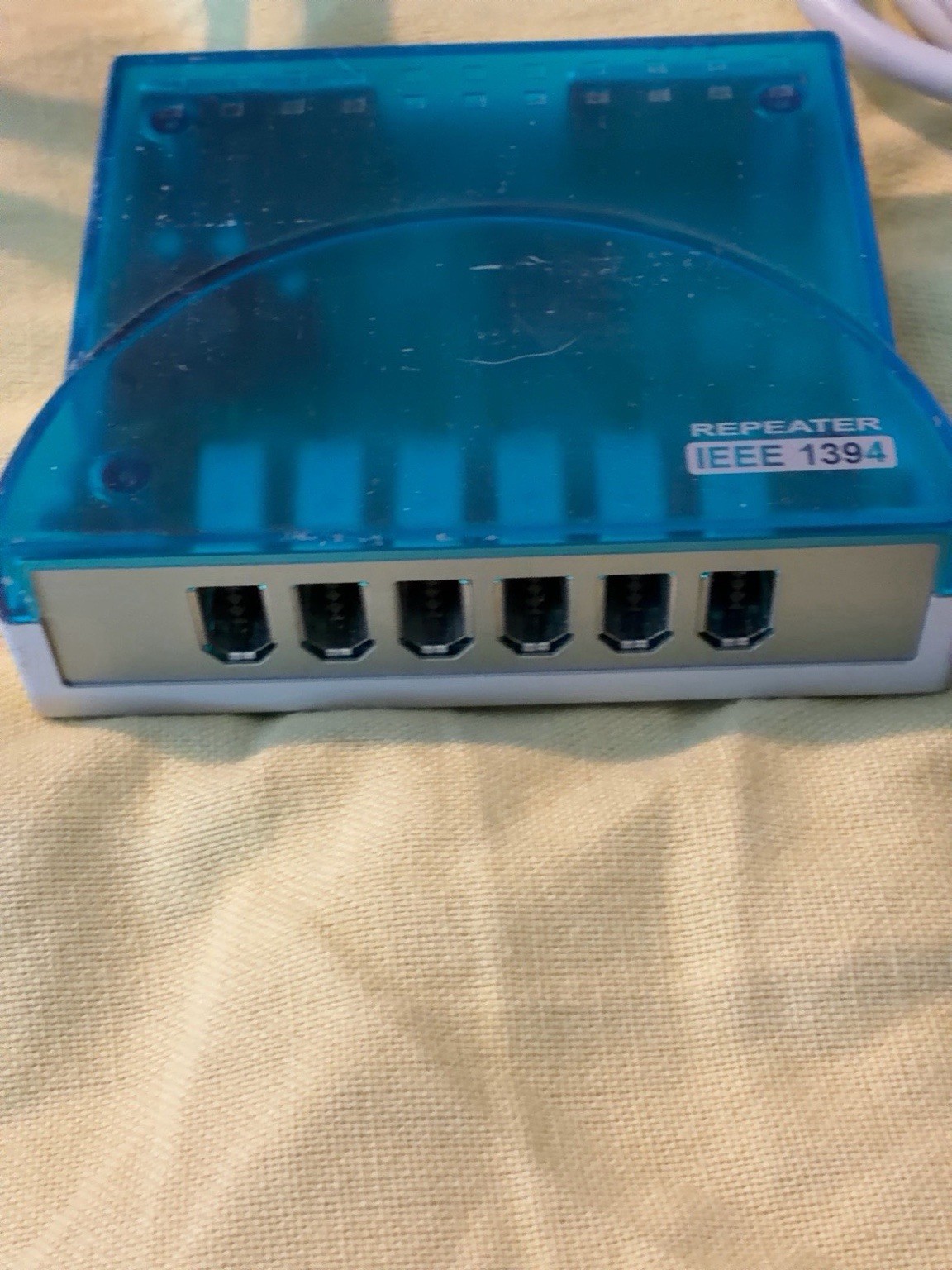 IEEE 1394 FireWire Repeater Hub + 3 Cables 6-Pin 4-Pin Vintage Mac Untested