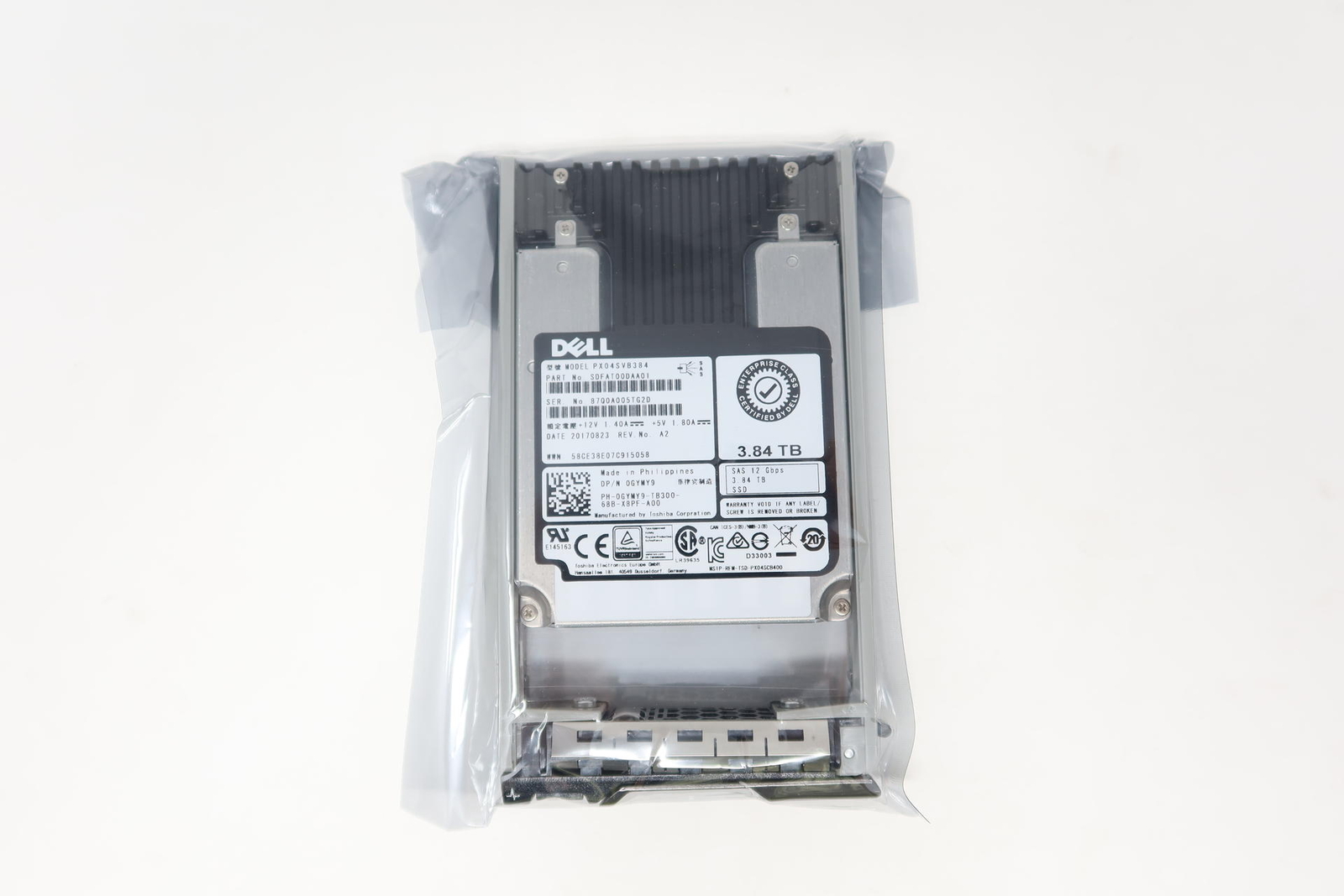 GYMY9 Dell 3.84TB SAS 12Gbps Mix Use 512e 2.5'' SSD 0GYMY9 PX04SVB384