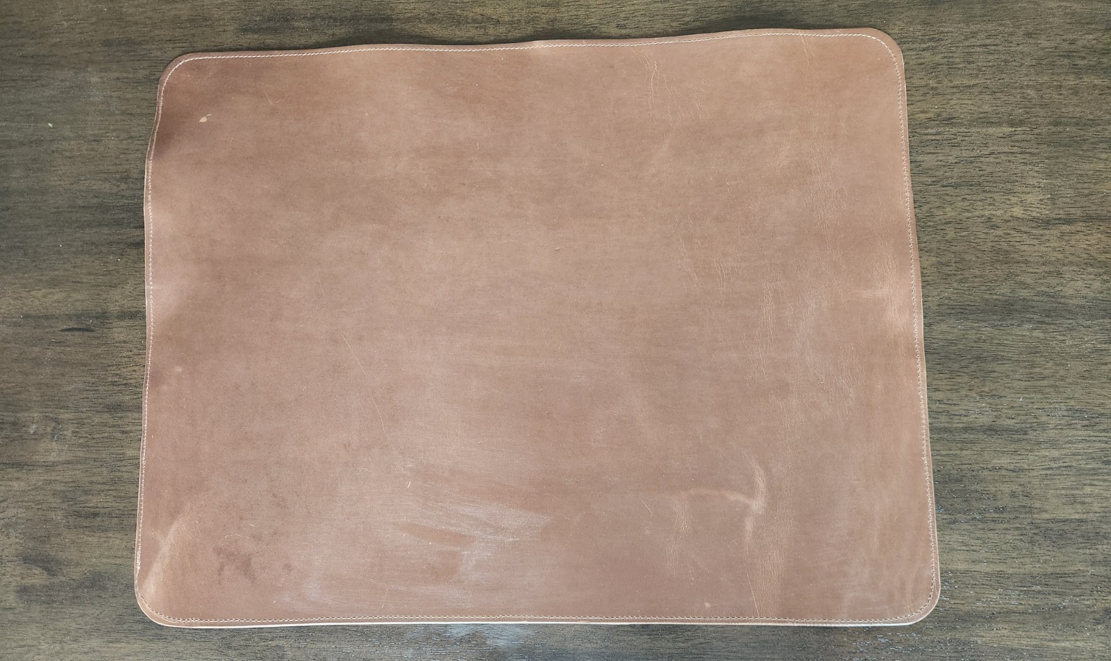 Horween Chromexcel Natural Handmade Desk Mat - 18in X 24in New Machine Sewn