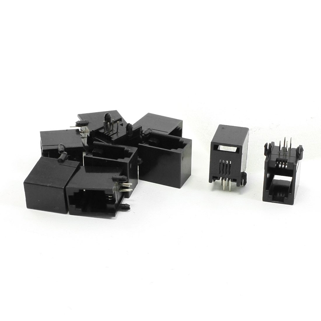 10Pcs Phone Handset Female Connectors RJ9 RJ10 RJ22 4P4C 4-Position