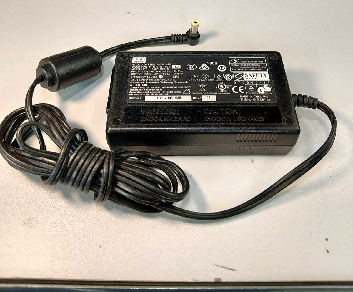 Cisco AC Adapter 18W 48V 0.38A  Model EADP-18FB B 34-1977-05