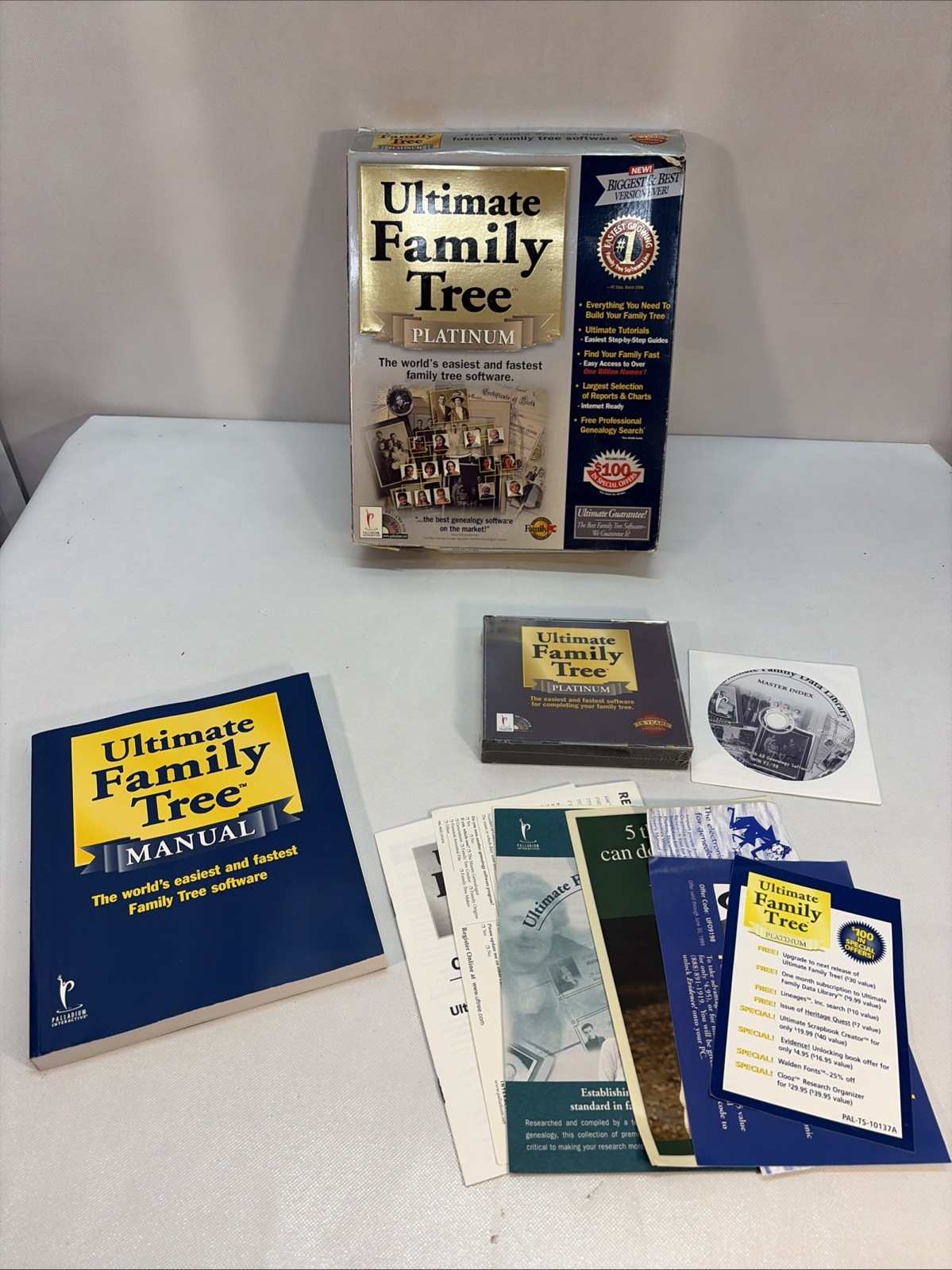 Ultimate Family Tree PLATINUM Software PC CD ROM 1998 Ancestry Genealogy DNA NEW