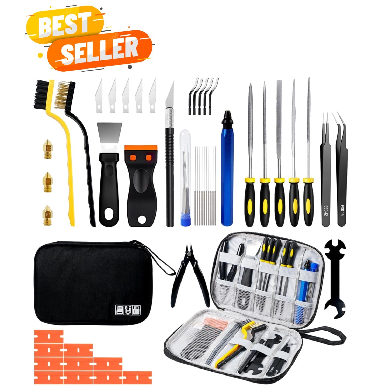 51Pcs 3D Printer Tools Kit,3D Printer Accessories for All FDM/SLA Printers In...