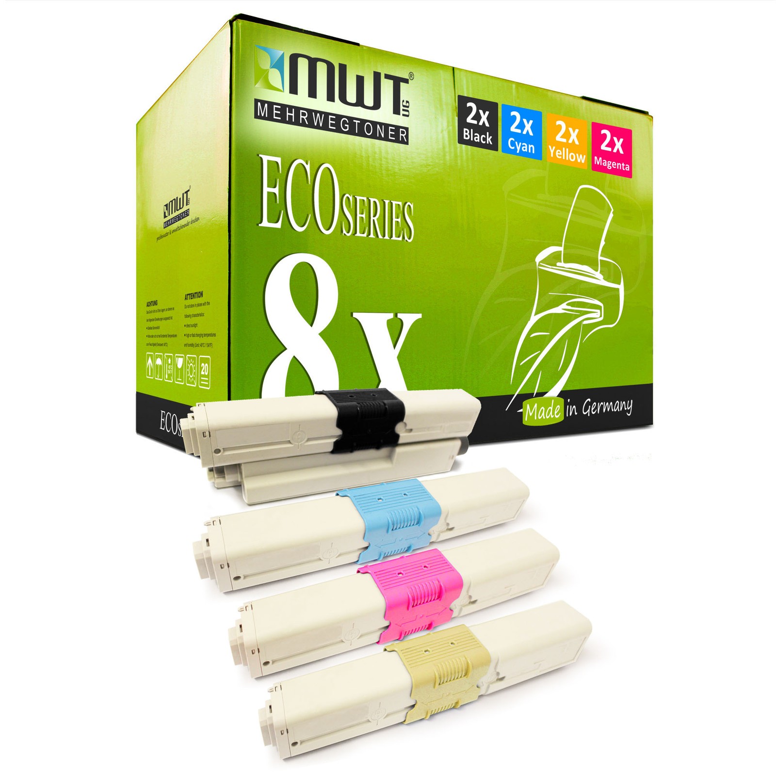 8x MWT Eco Toner for OKI ES-5461-DN ES-5430-DN ES-3451-DN