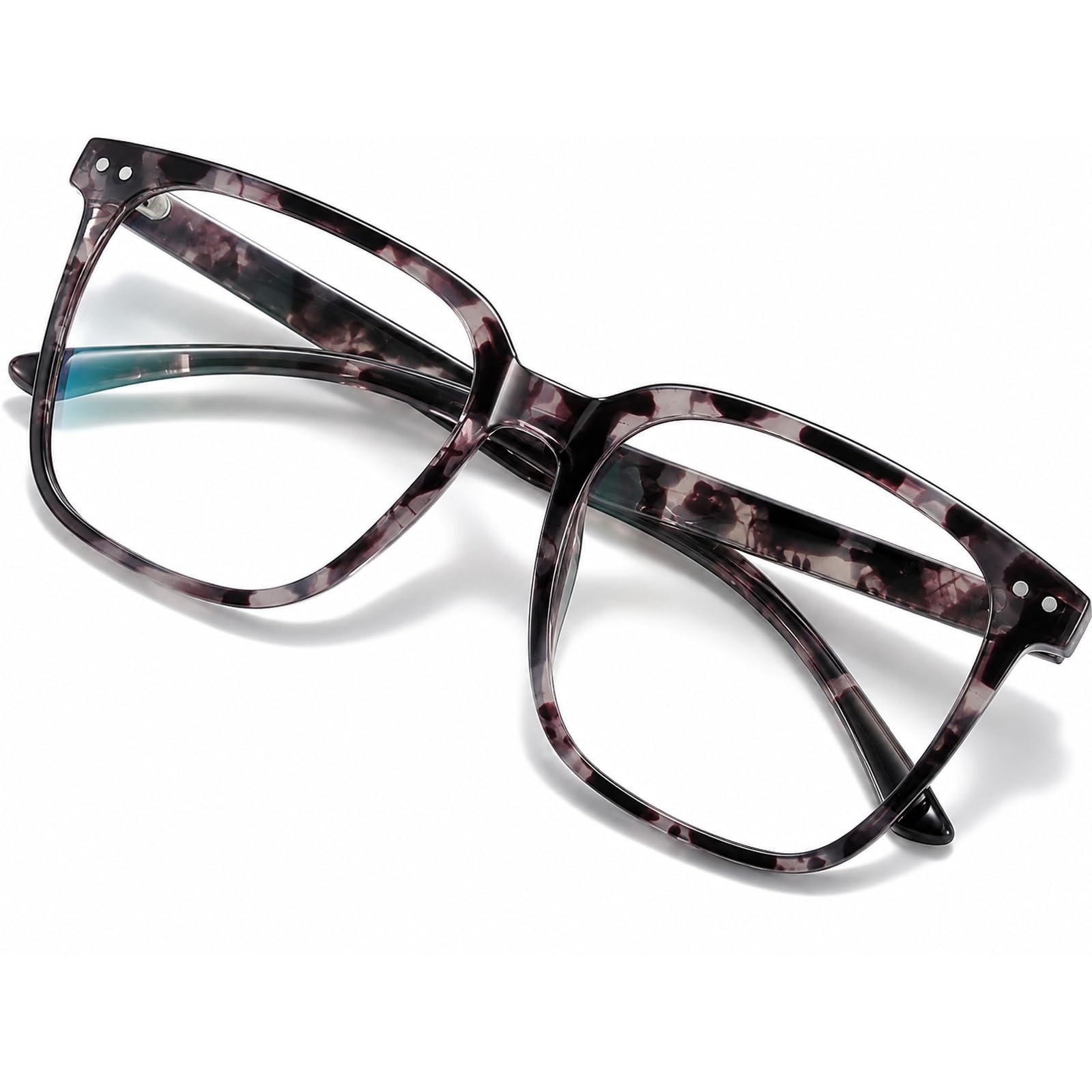 Oversized Square Blue Light Blocking Glasses for Women Men