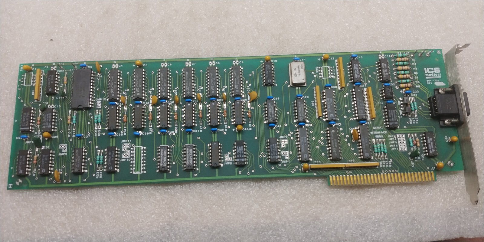 ISA Card Vintage 8-bit ICS Medical 804-1726 816-0248 IBM Serial Interface 4MHz