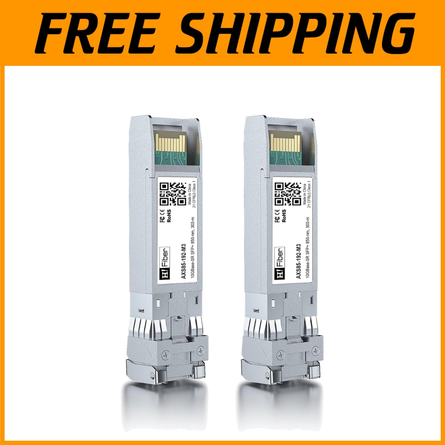 Ubiquiti UniFi UF-MM-10G SFP+ LC Module, 850nm, 300m, 2 Pack