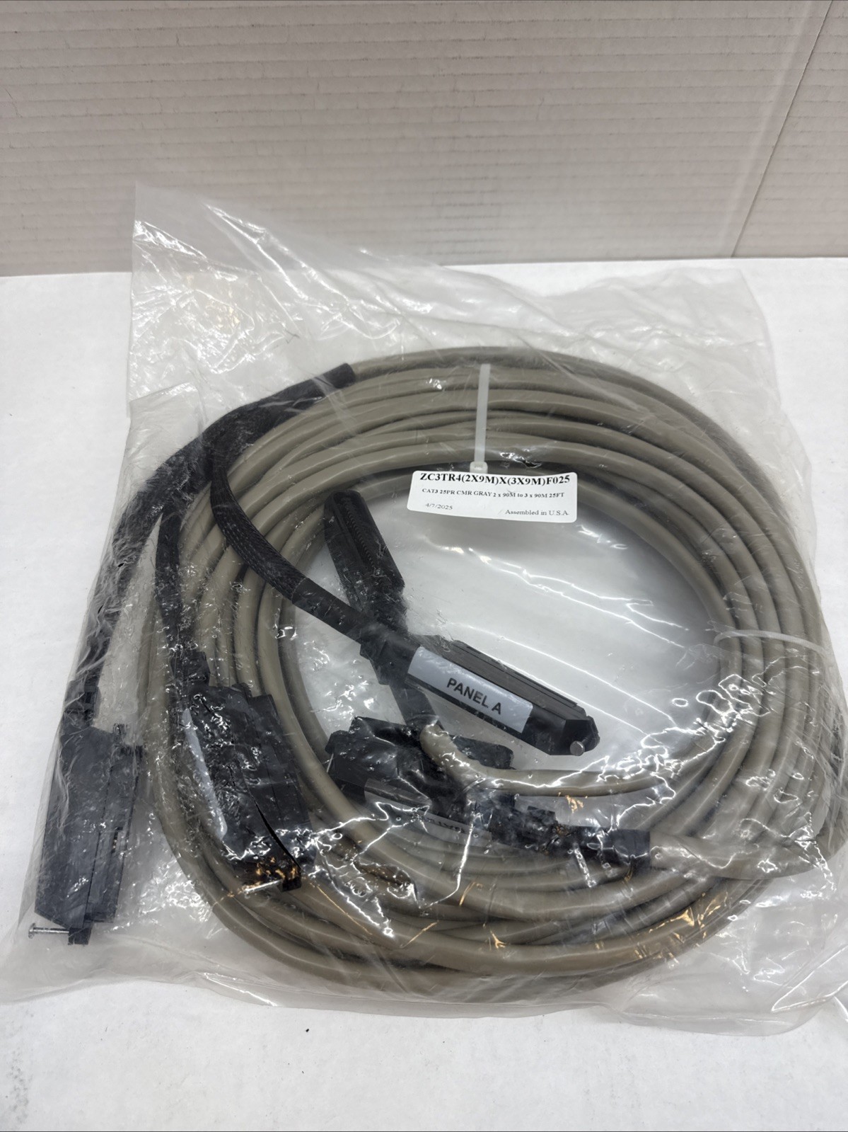 ZC3TR4(2X9M) X (3X9M)F025 CAT 3 25PR CMR GRAY 2 X 90M to 3 X 90M 25ft