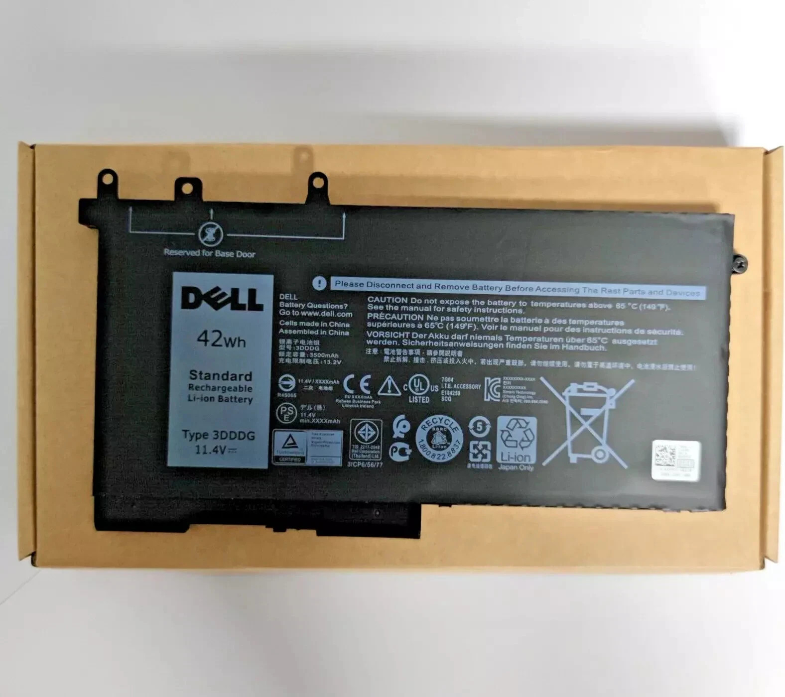 Original 3DDDG 42Wh Battery for Dell Latitude E5480 E5580 E5280 Laptop p/n 3VC9Y