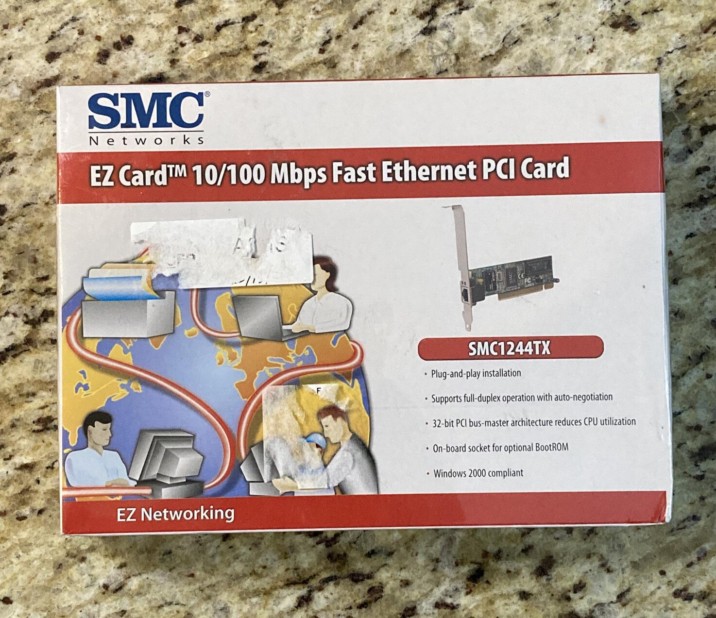 SMC Fast EZ 10/100 Mbps Ethernet PCI Newtwork Card SMC1244TX - New Sealed