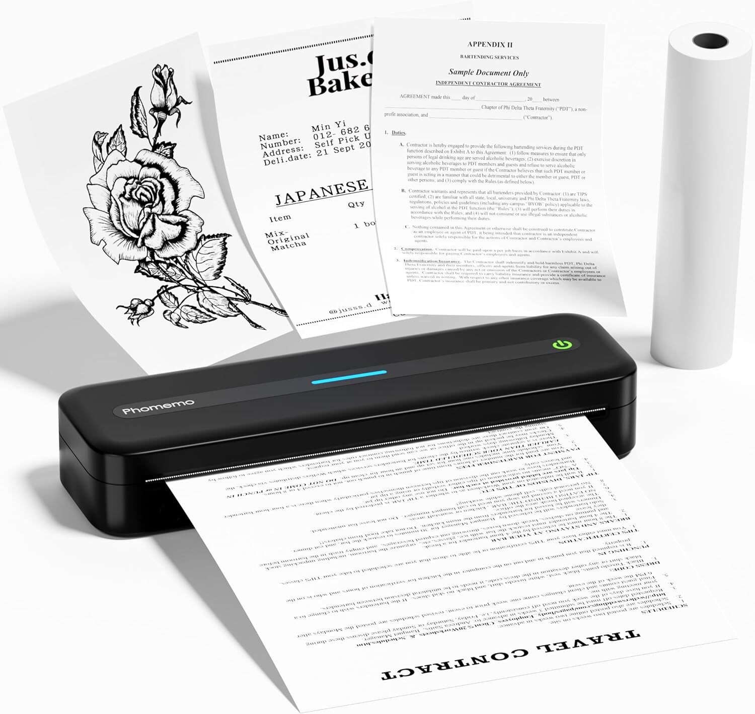 A4 Bluetooth Portable Phone&Laptop Thermal Printer For Android iOS Phomemo M832