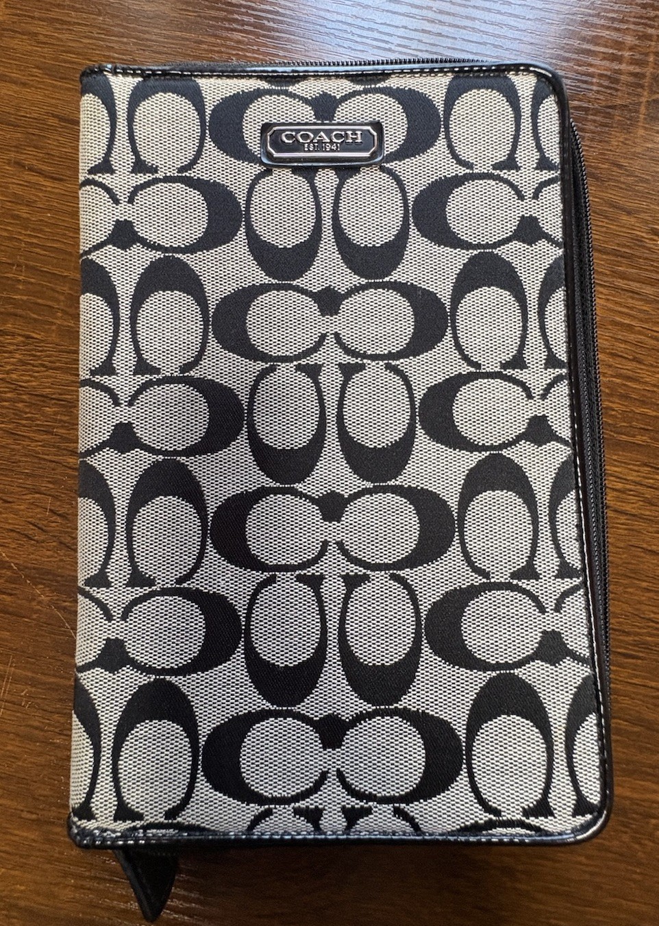 Coach Black Signature Mini iPad Case (Tablet or E-reader) | Pre-owned Good