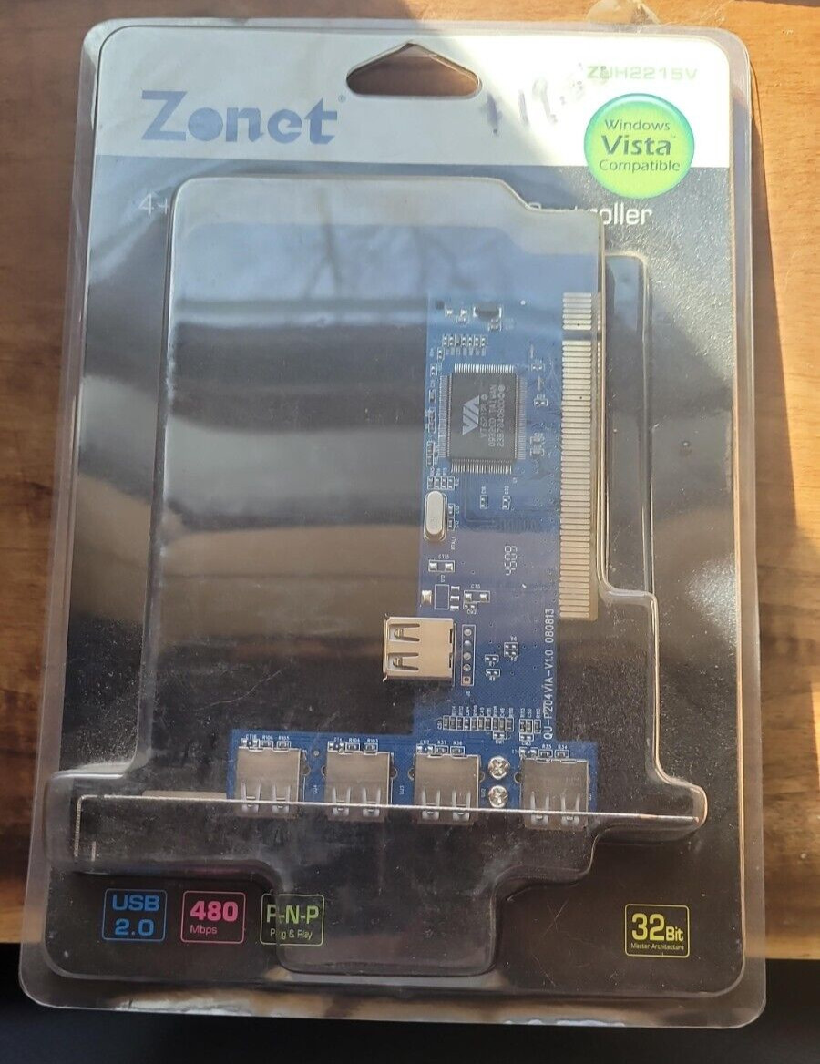Zonet 4+1 Ports USB2.0 PCI Host Controller Model ZUH2215V