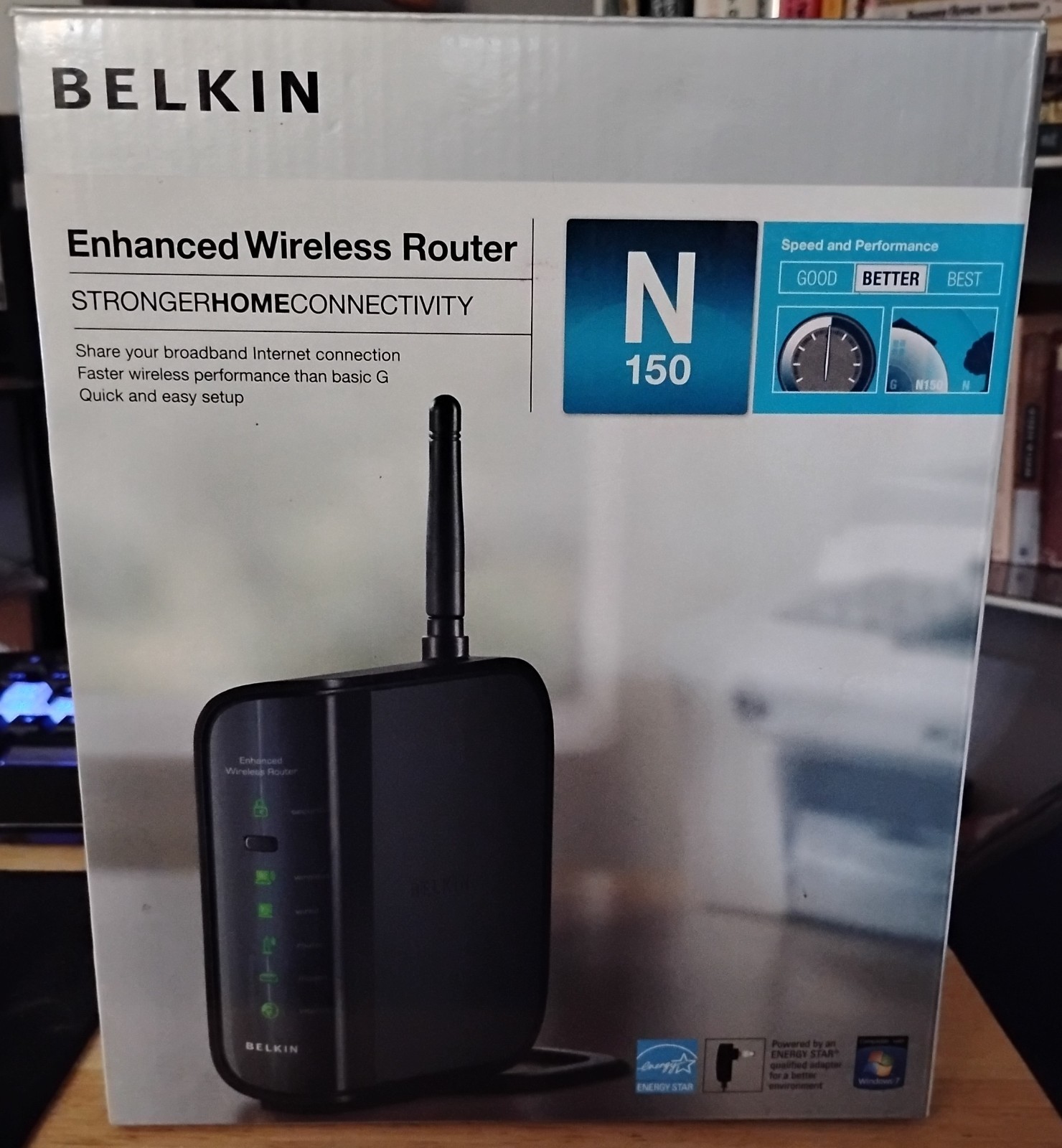 Belkin N150 150 Mbps 4-Port 10/100 Wireless N Router (F6D4230-4)