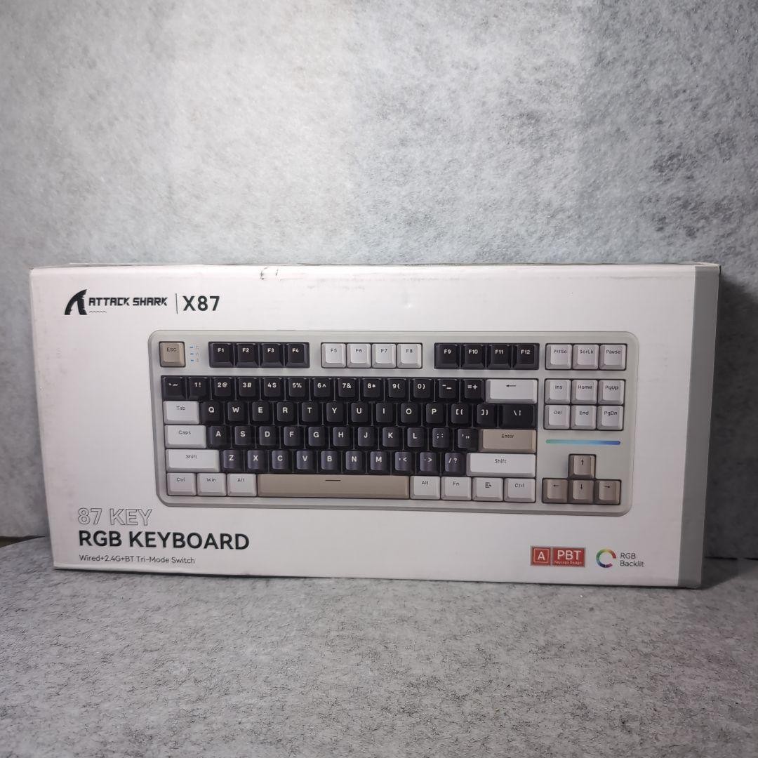 Attack Shark Gaming Keyboard X87 TKL JP Blueberry Switch Wireless Unused