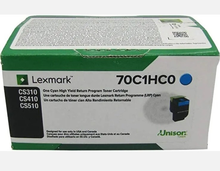 Lexmark 701HC 70C1HC0 ( LEX-701HC ) Cyan High-Yield Toner 3,000 Pages-Yield New