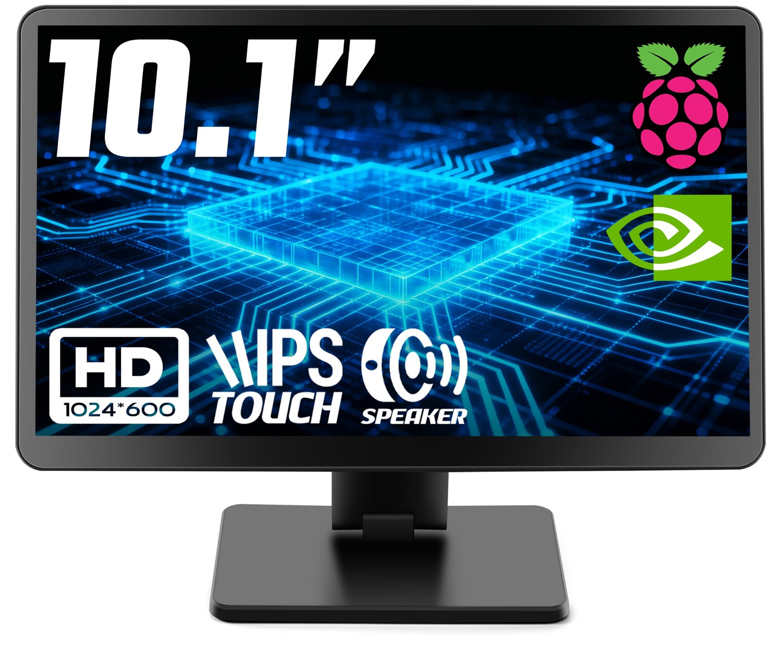 10.1-inch Small Monitor with Touchscreen for Raspberry Pi, Portable Mini Comp...