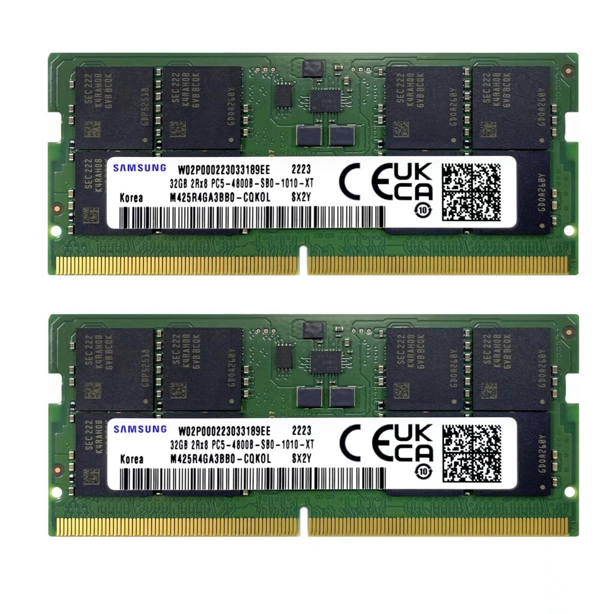 64GB (2X 32GB) Samsung DDR5 4800MHz PC5-38400 SODIMM Memory Ram M425R4GA3BB0-CQK