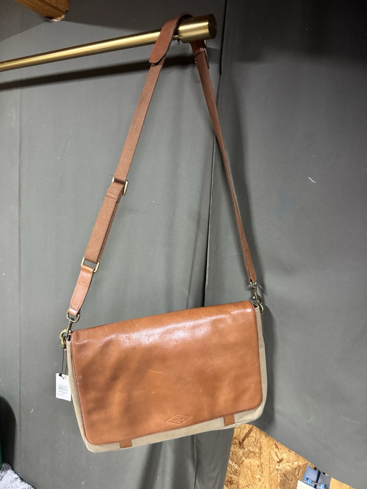Fossil Aiden Messenger Sage Laptop Bag Brand New With Tag Still On It