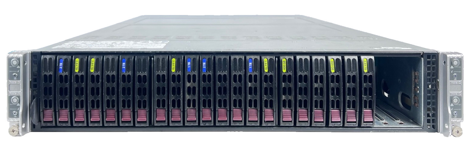 Supermicro/Nutanix CSE-217/NXS2U4NS24G400 8x Xeon E5-2660v3 NO RAM/HDD 2x PSU