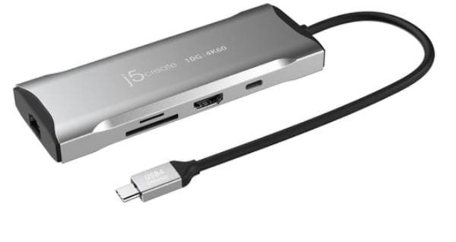 J5create J5create JCD393 4K60 Elite USB-C 10Gbps Mini Dock, Space Grey