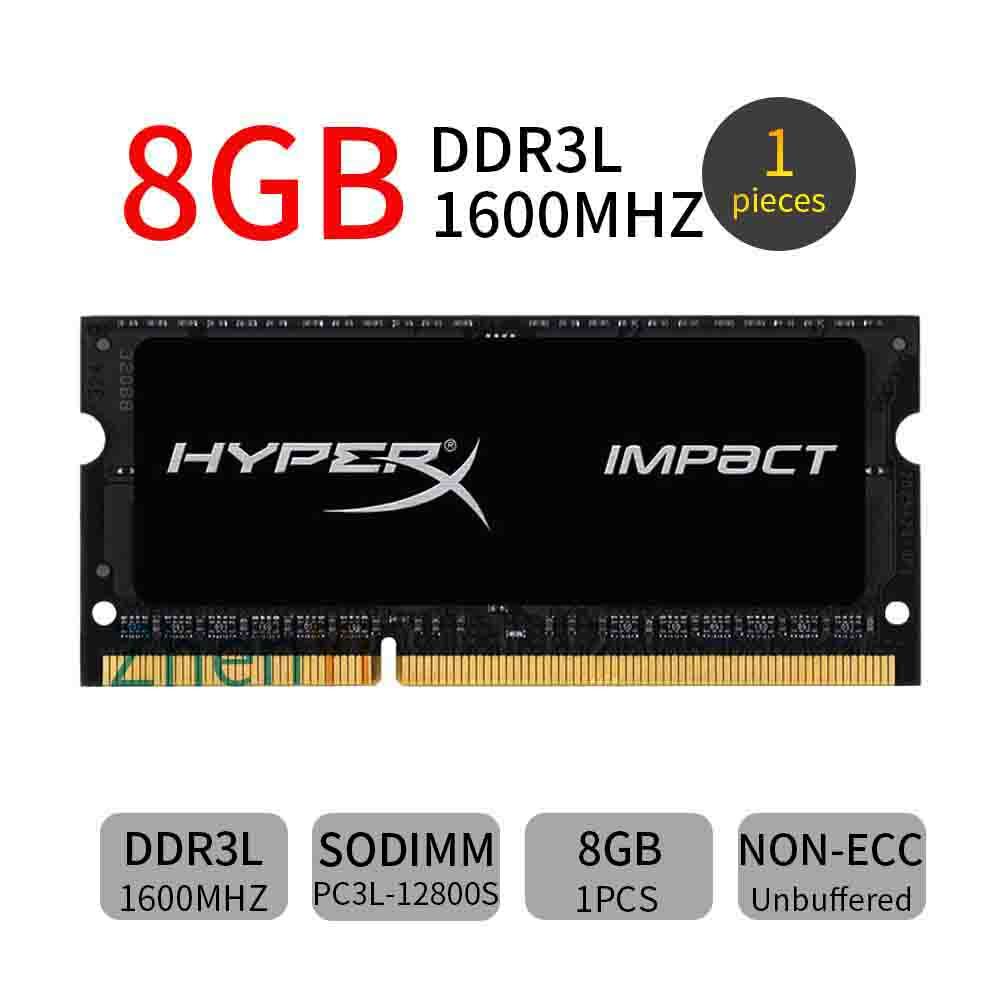 8GB PC3L-12800 DDR3L 1600MHz 204Pin SODIMM 1.35V Laptop Memory RAM HyperX Impact
