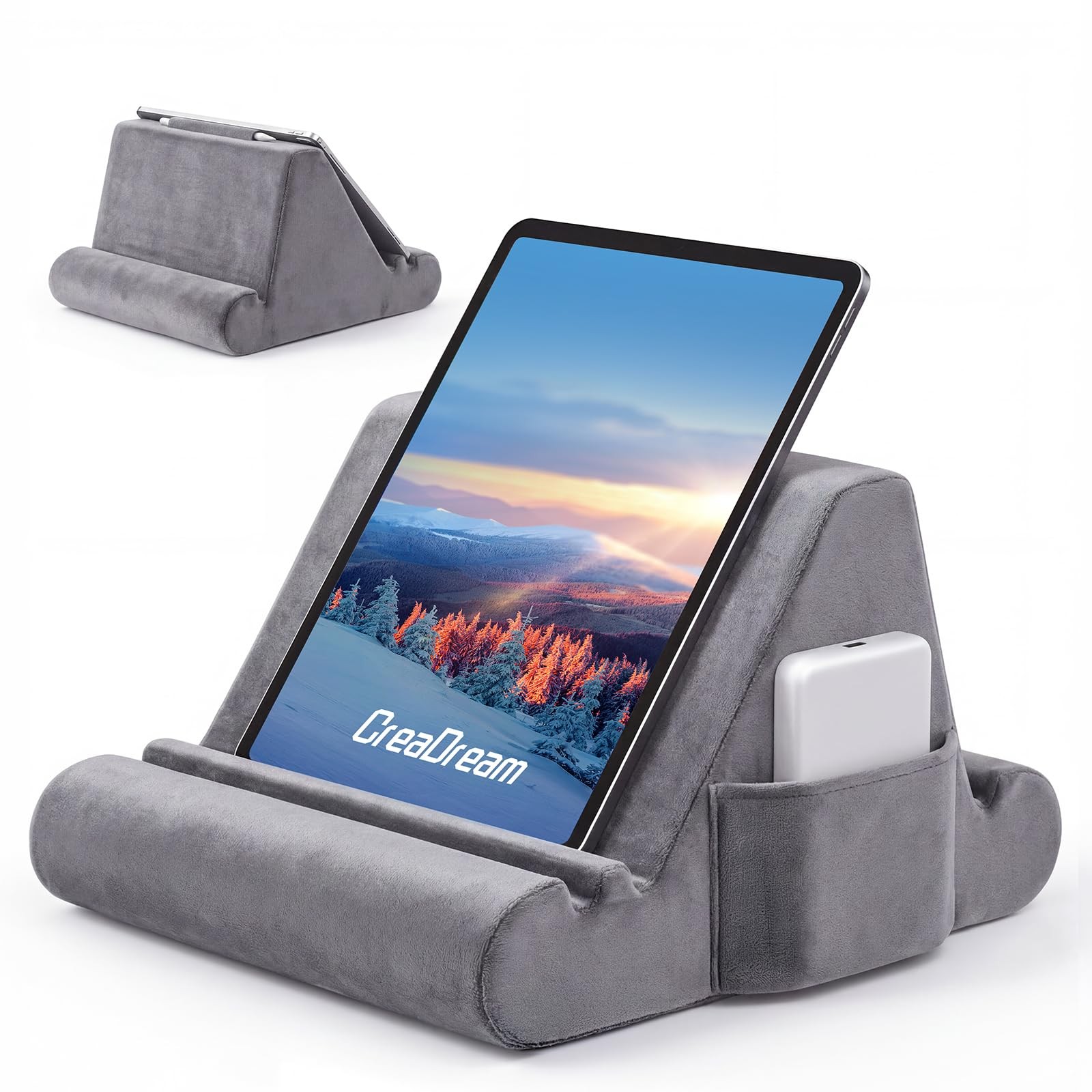 Tablet Pillow Stand, Soft Pillow Stand for iPad, Tablet Holder for Bed