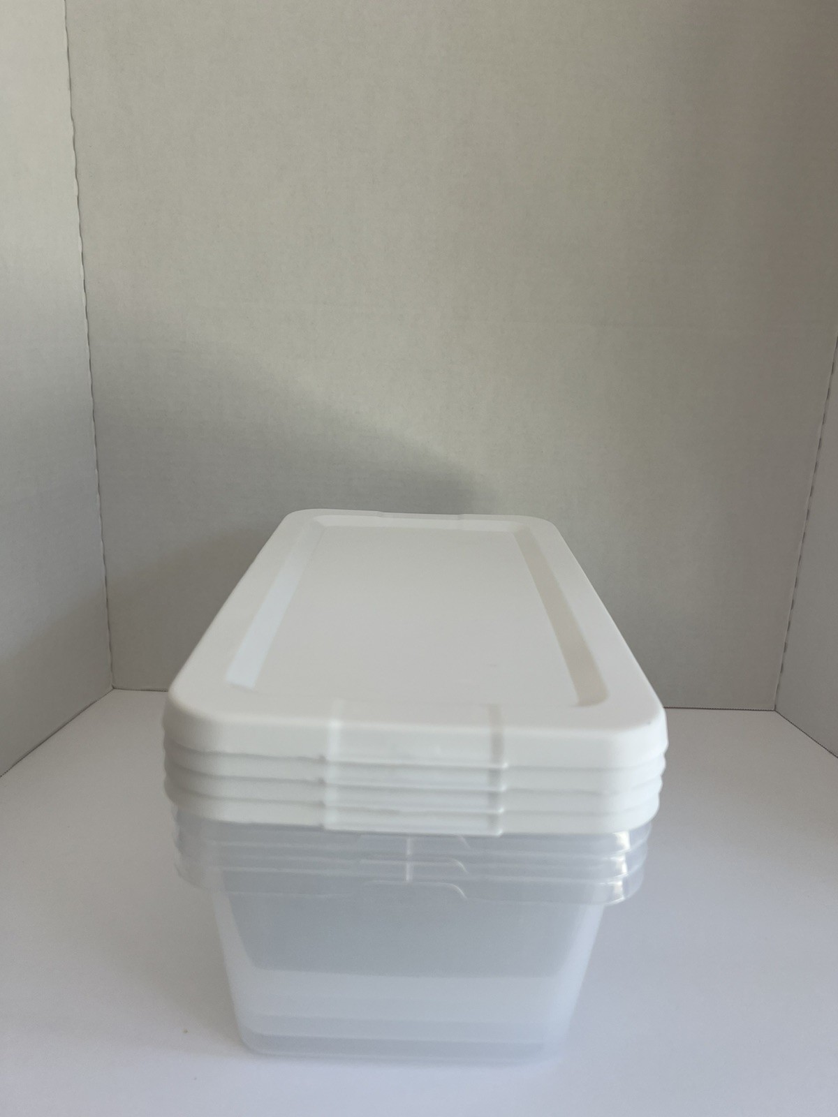 Storage Box 13.5 x 8.3 4.8 6 Qt Clear Pack of 4