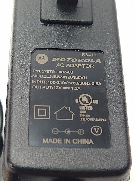 Genuine Motorola NBS24120150VU Output 12 V 1.5 A Power Supply Adapter