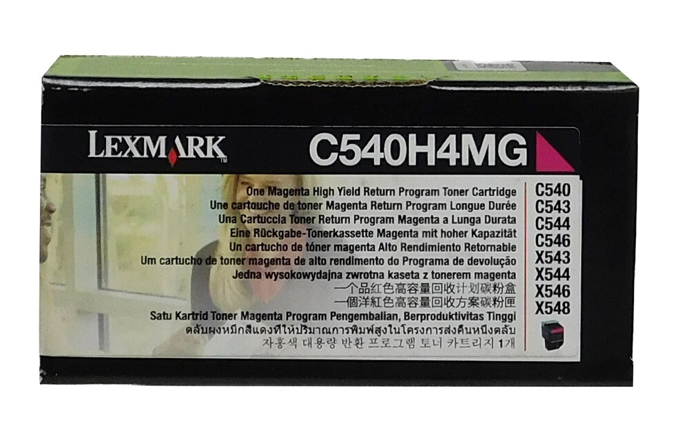 Lexmark C540H4MG Magenta High-Yield Toner Cartridge for C540/C543/C544