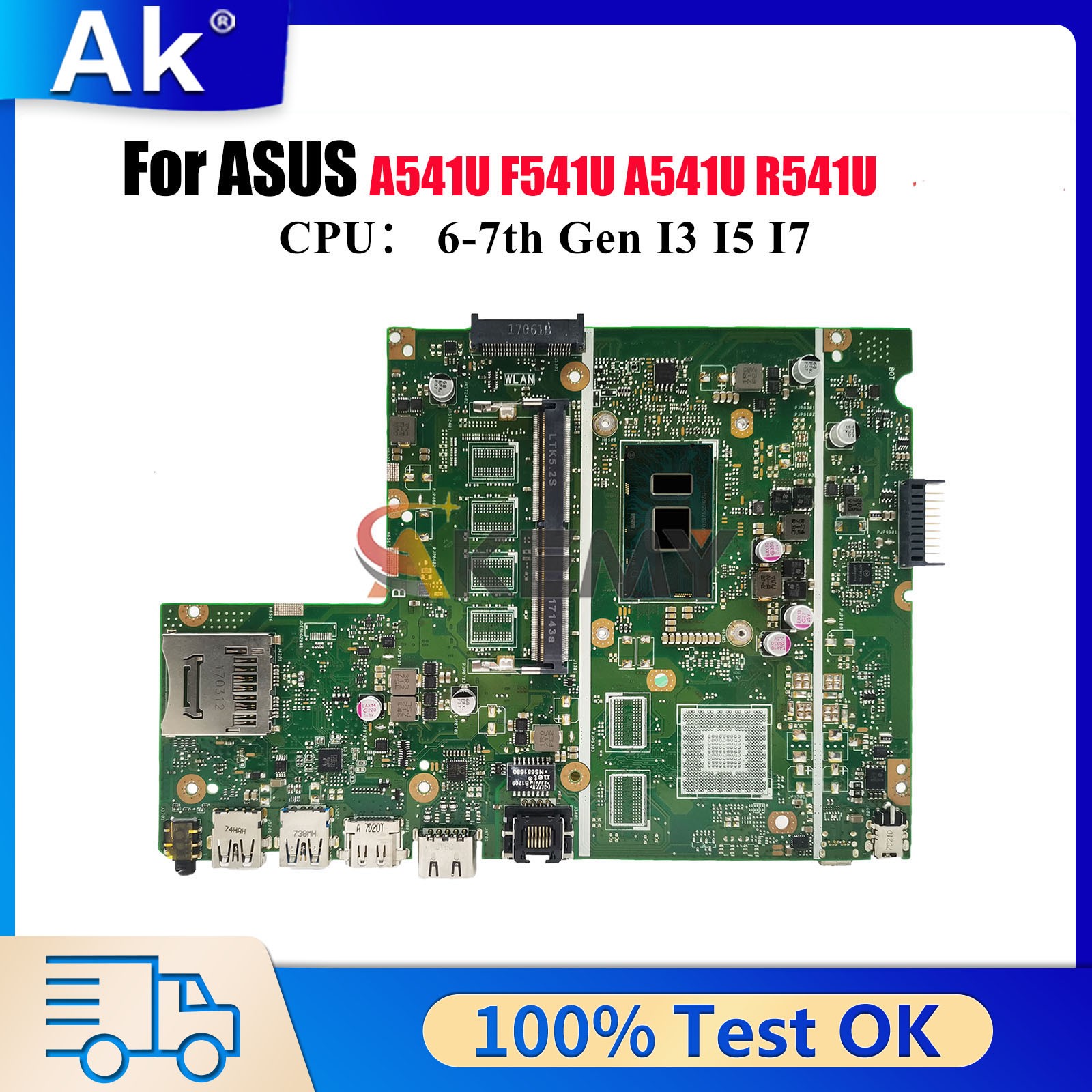 X541UAK Motherboard For ASUS X541UA X541UVK R541U X541UV F541U Mainboard
