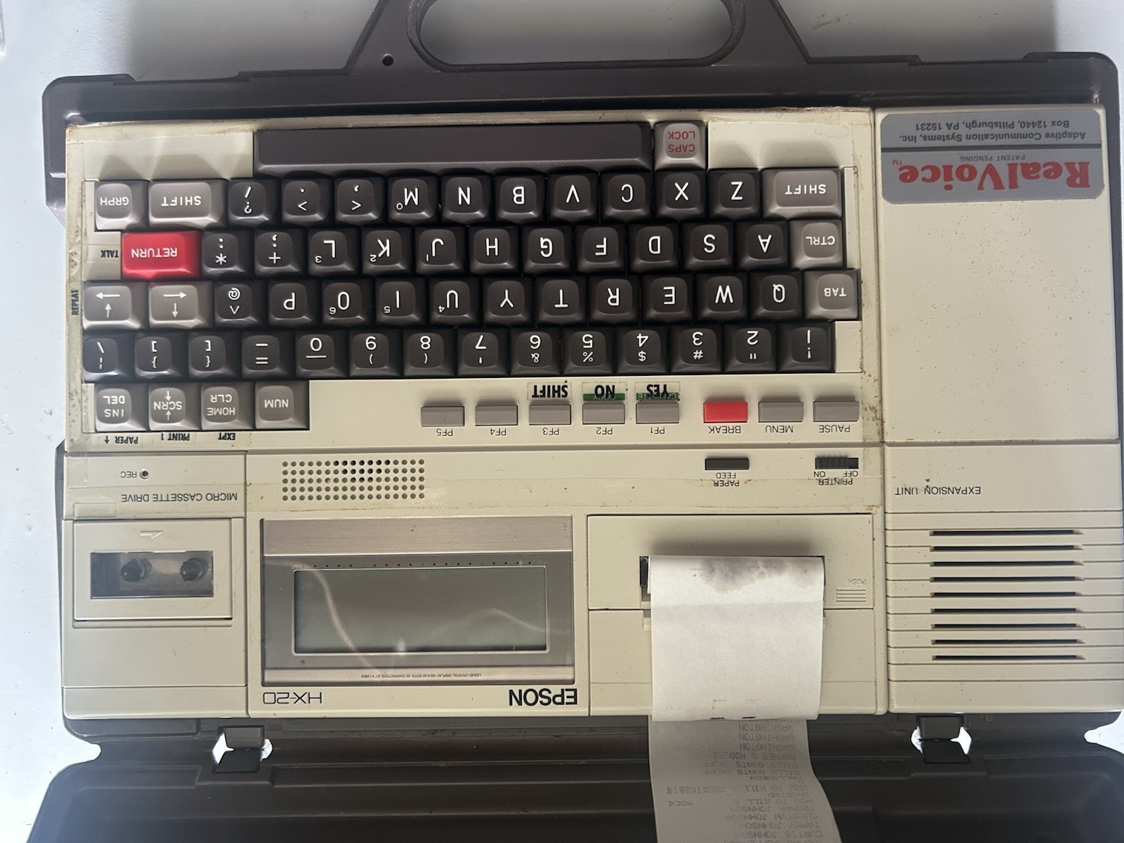 Vintage Epson HX-20 laptop computer W/ Case. 