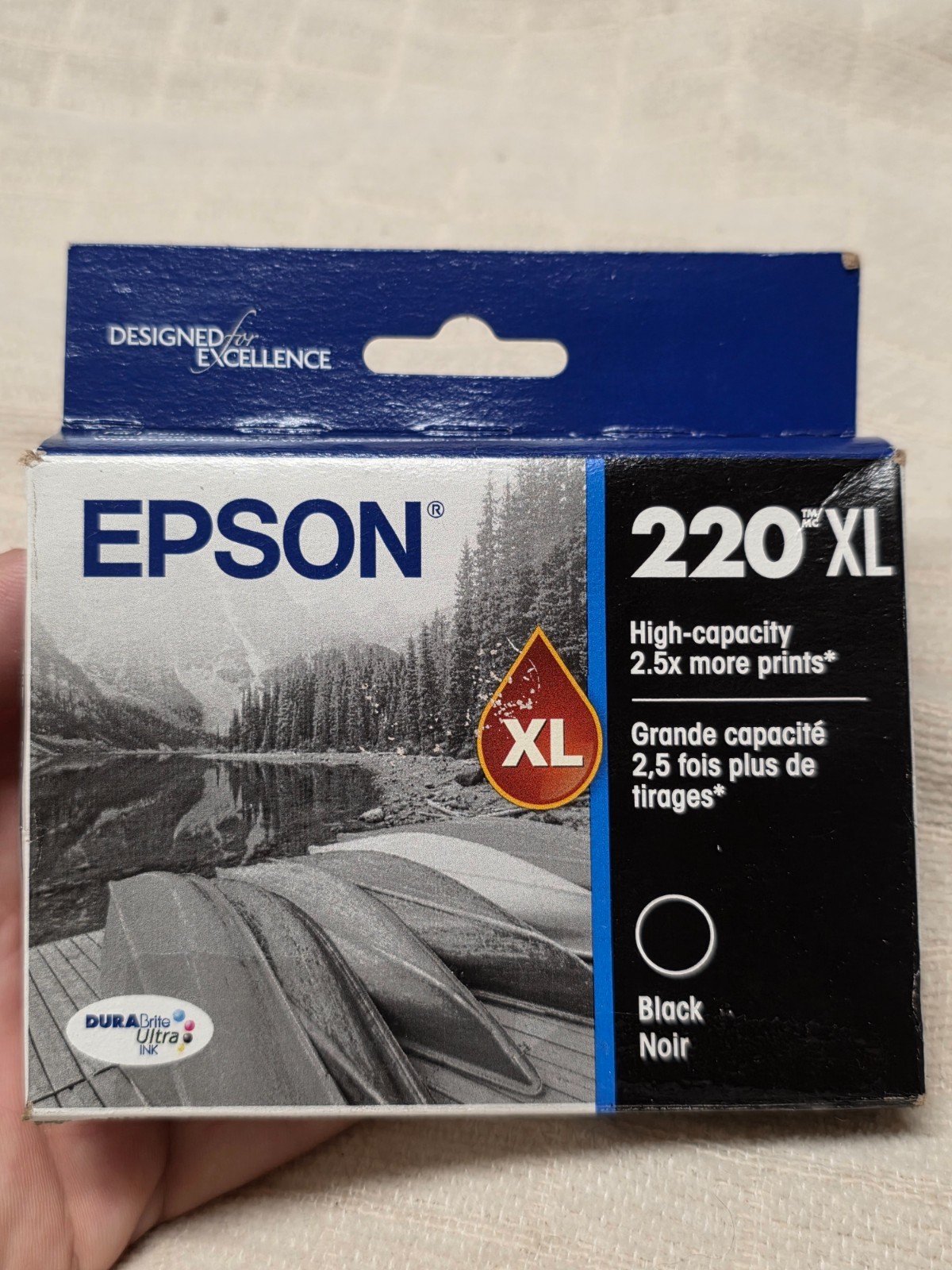 Genuine Epson 220XL Black Ink T220XL120-S Sealed Expired 06/2025