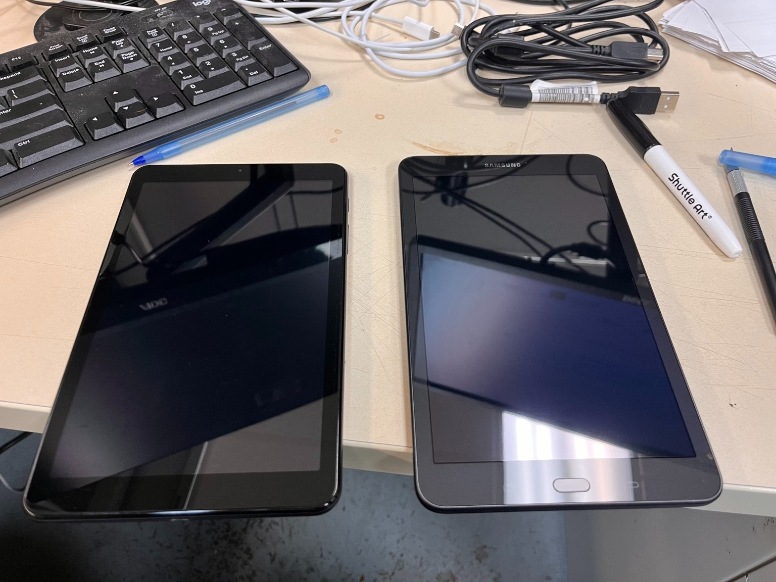 Lot of Two (2) Samsung Galaxy Tablets (Parts only) As-is