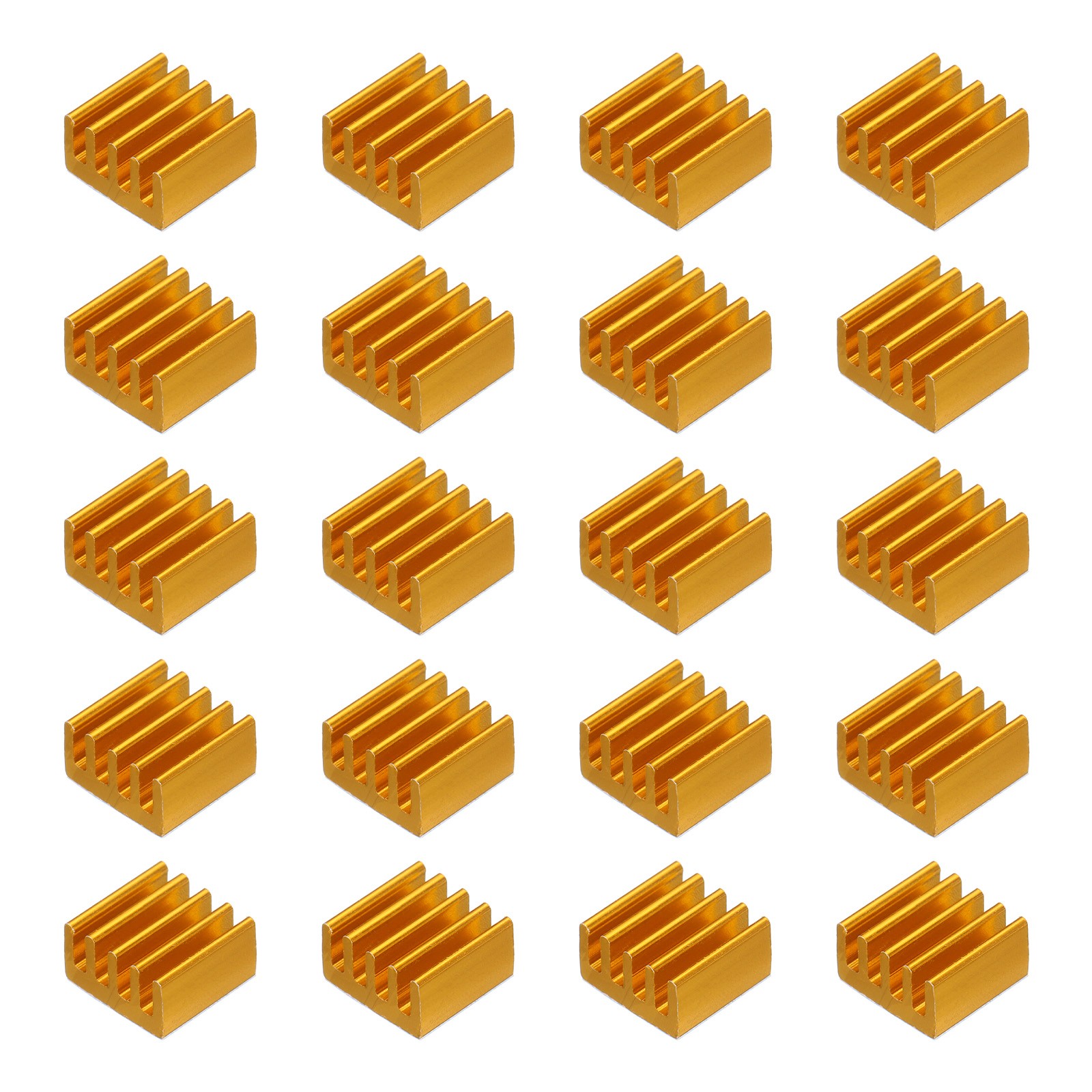 20Pcs 9x9x5mm Heatsink Aluminum Radiator Heat Sink Cooling Gold