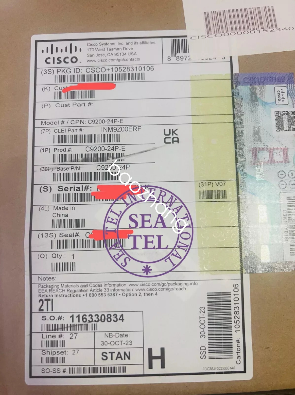 New Cisco C9200-24P-E Catalyst 9200 24 Port PoE+ Switch network FedEx or DHL