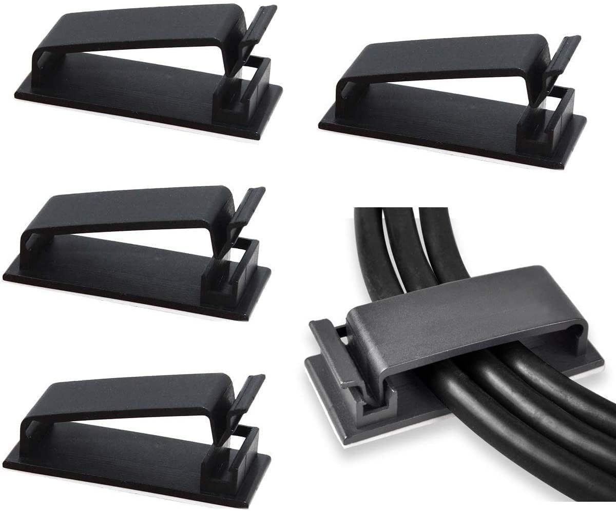 Clips Adhesivos Para Cables 50 Piezas Organizador De Cables Para PC TV Oficina