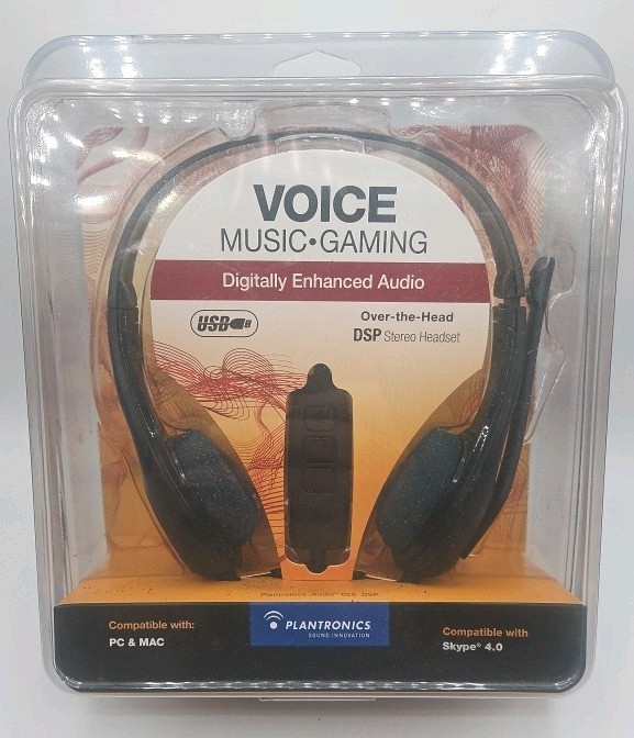 Plantronics Audio 626 DSP Stereo USB Headset Headband Music Gaming New Sealed