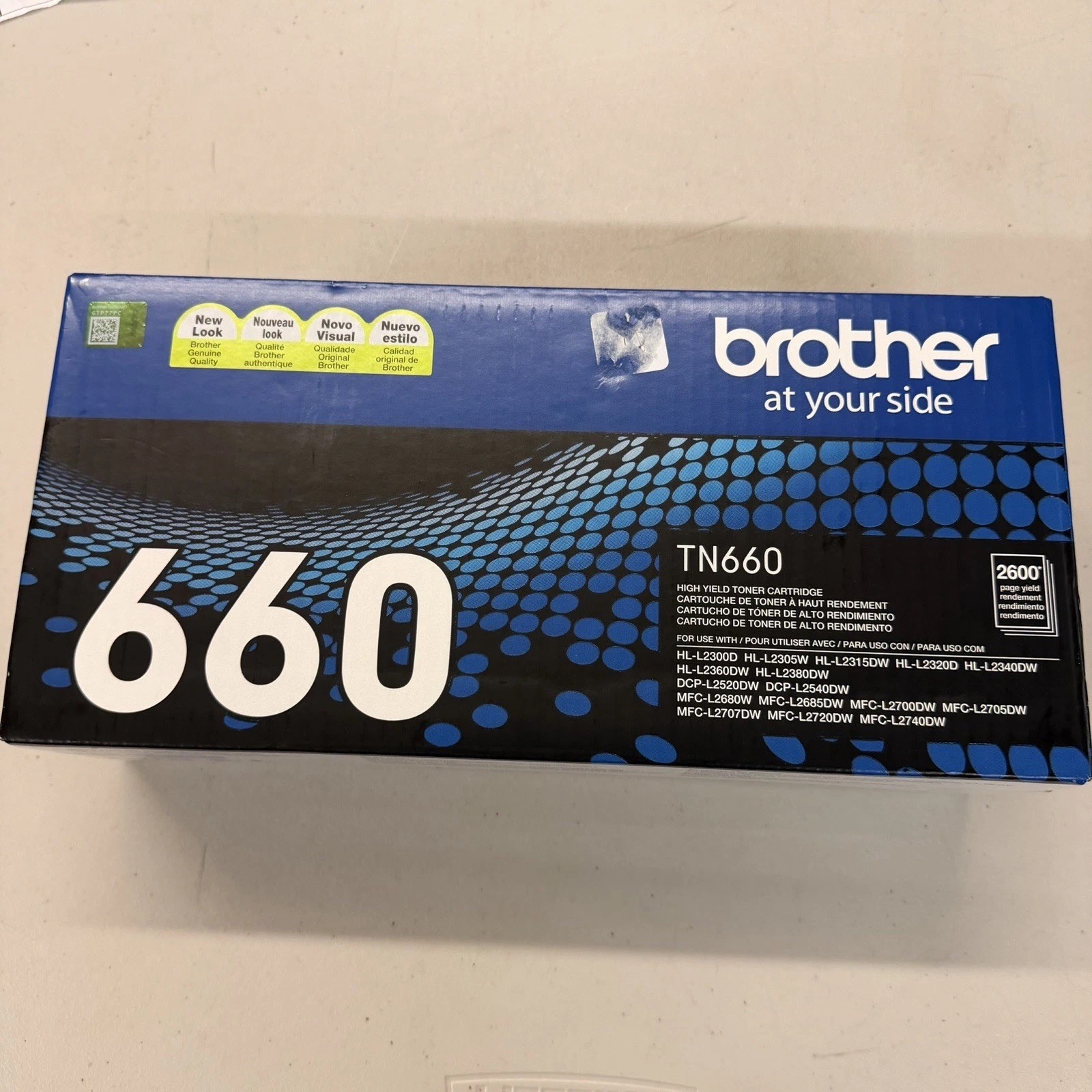 Brother TN660 High Yield Black Toner Cartridge Genuine Original OEM 2600 NEW