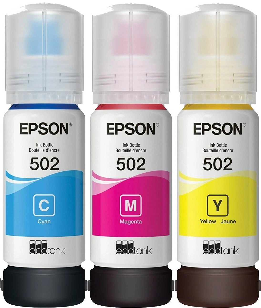 Genuine Epson 502 Ink Bottle 3 Pack for ET-2700 ET-2750 ET-3700 ET-3750