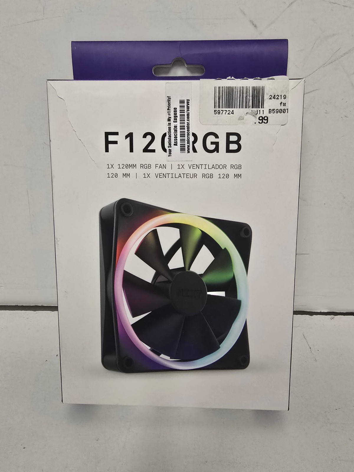 NZXT F120 RGB Fluid Dynamic Bearing 120mm Case Fan - Black