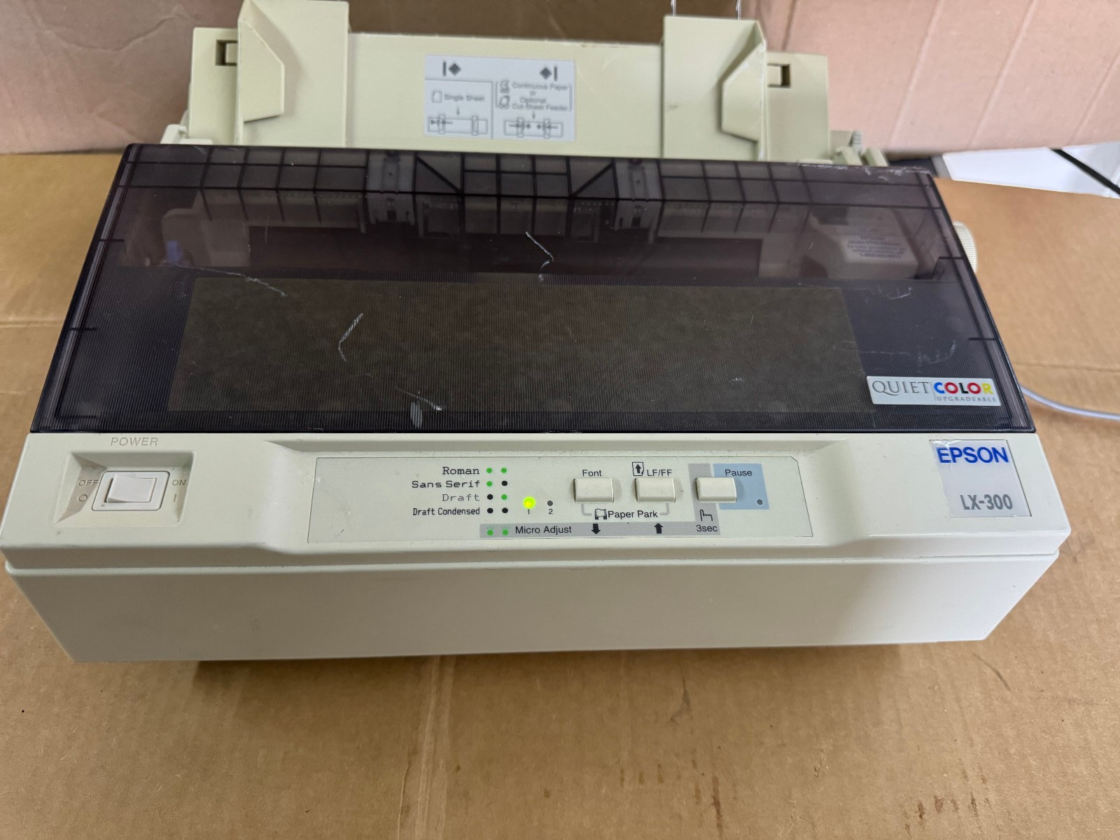 Epson LX-300 Model P850A Dot Matrix Printer for Parts