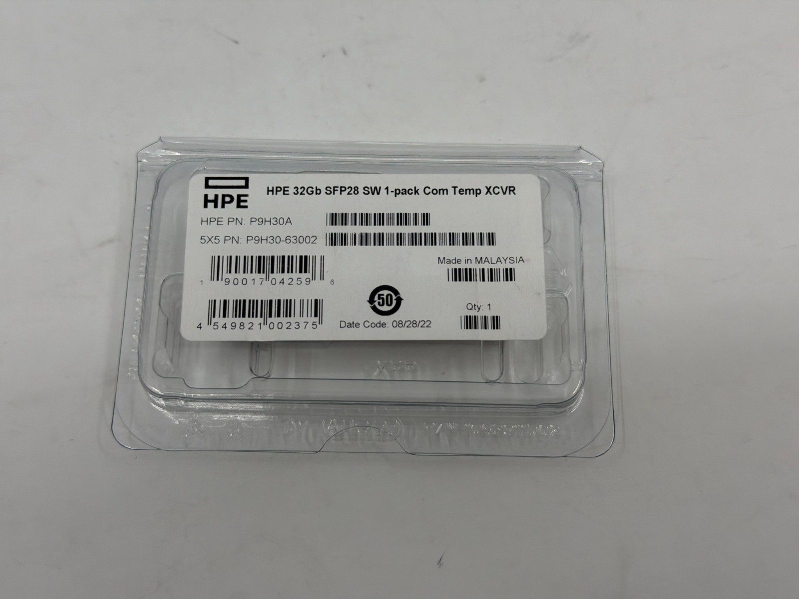 HPE P9H30A 855071-001 HPE 32Gb SFP28 SW XCVR Transceiver Module FTLF8532P4BCV-HP