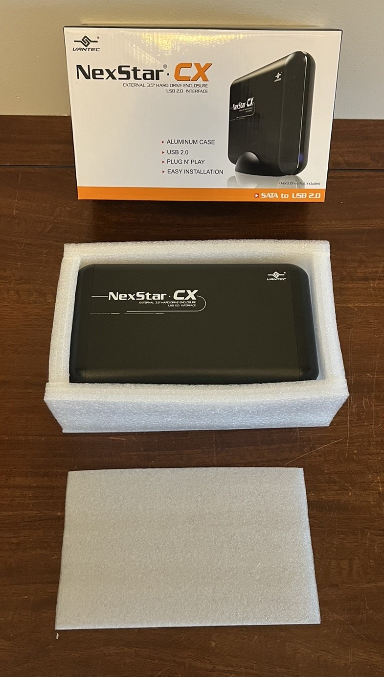Vantec NexStar CX SATA to USB 2.0 External 3.5 Hard Drive Enclosure NST-300S2-BK