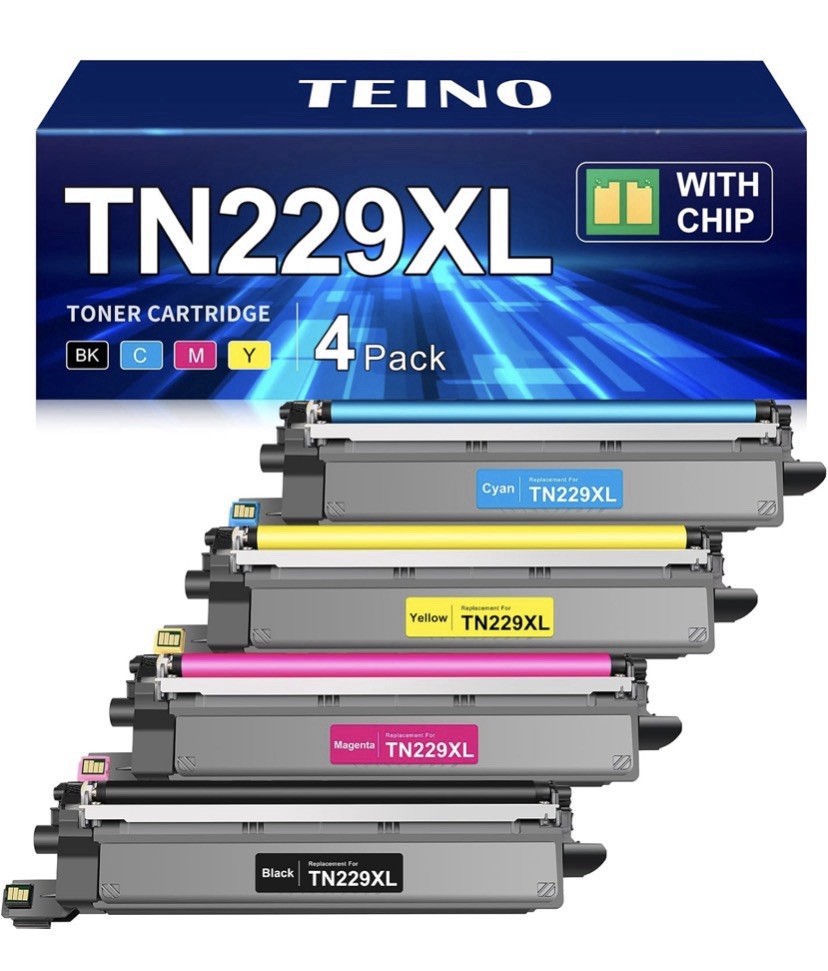 4x TN229 TN229XL Toner fit for Brother MFC-L3780cdw HL-L3280cdw L3220cdw Printer
