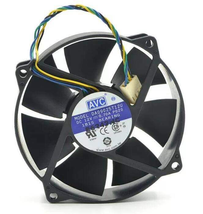 1Pc For AVC 12V 0.70A 4Pin 92mm 80mm x 25mm 1B1S Bearing Cooling Fan DA09025T12U