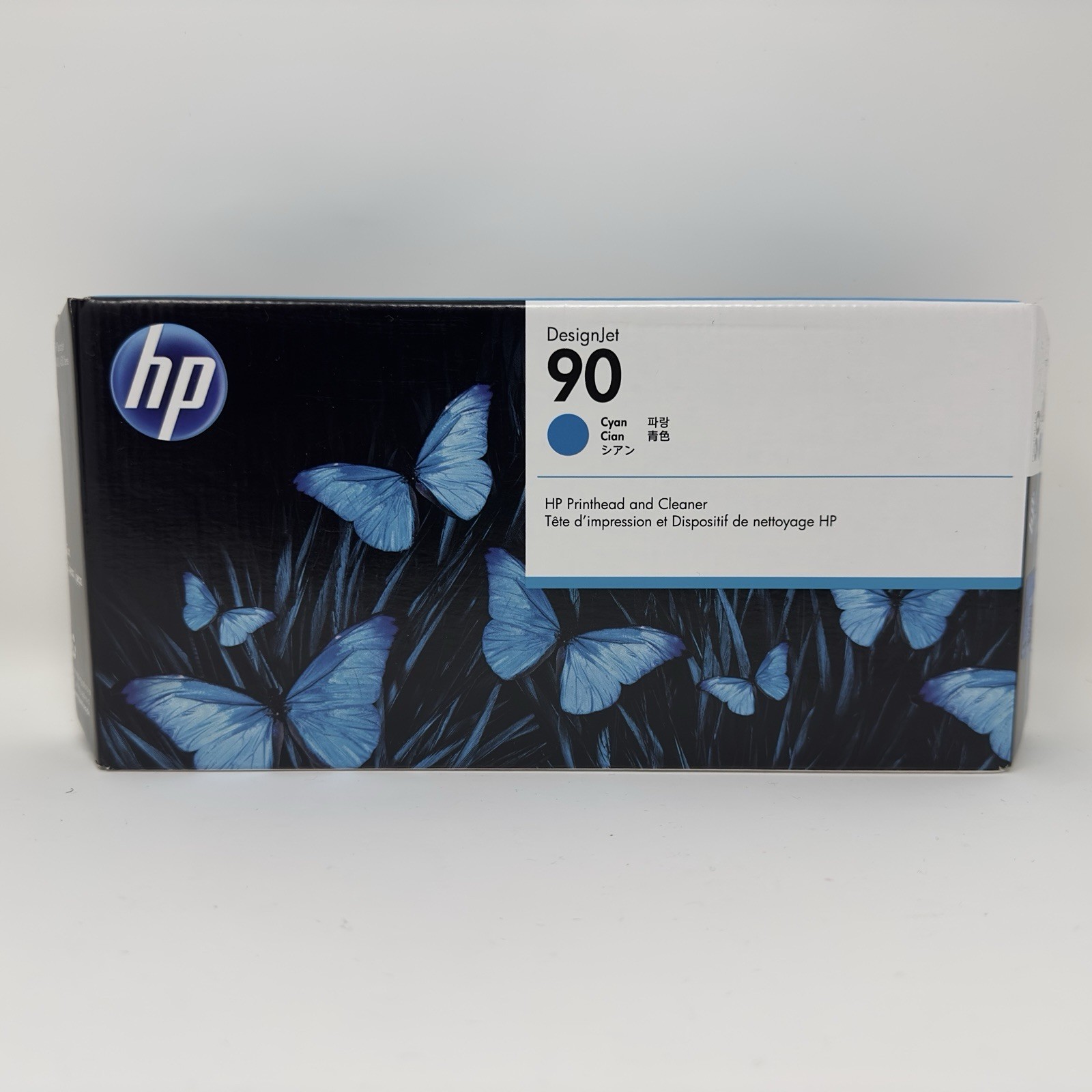 NEW GENUINE HP #90 CYAN PRINTHEAD & CLEANER DESIGNJET 4000 4500 C5055A/ NOV 2022